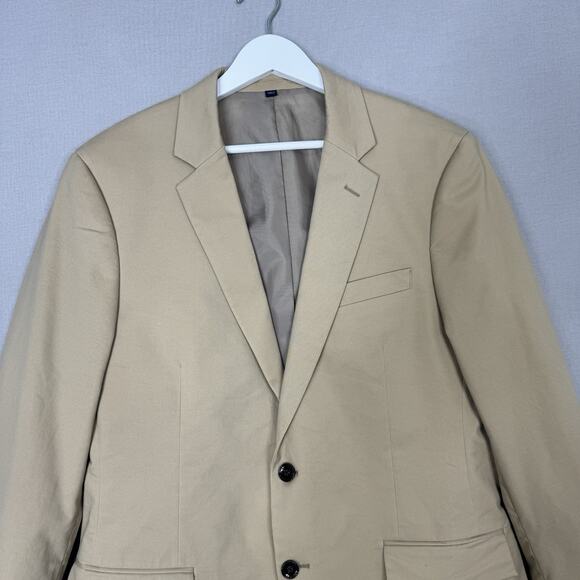 J.Crew Slim-Fit Thompson TruTemp365 Blazer Mens 42R Tan Suit Jacket Sport Coat - Picture 2 of 15